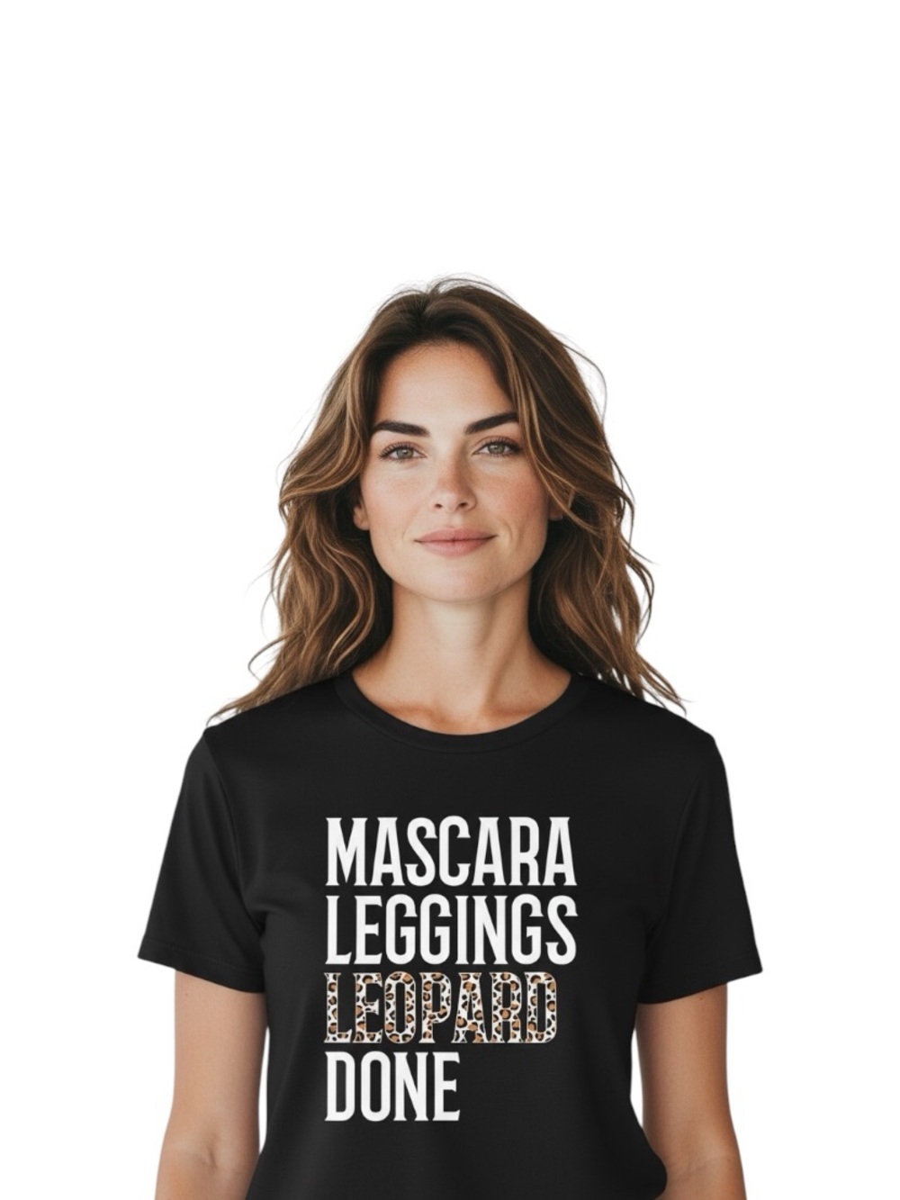 Black Women's Graphic Shorts - Mascara Leggings Leopard Done - Picture 2 of 2